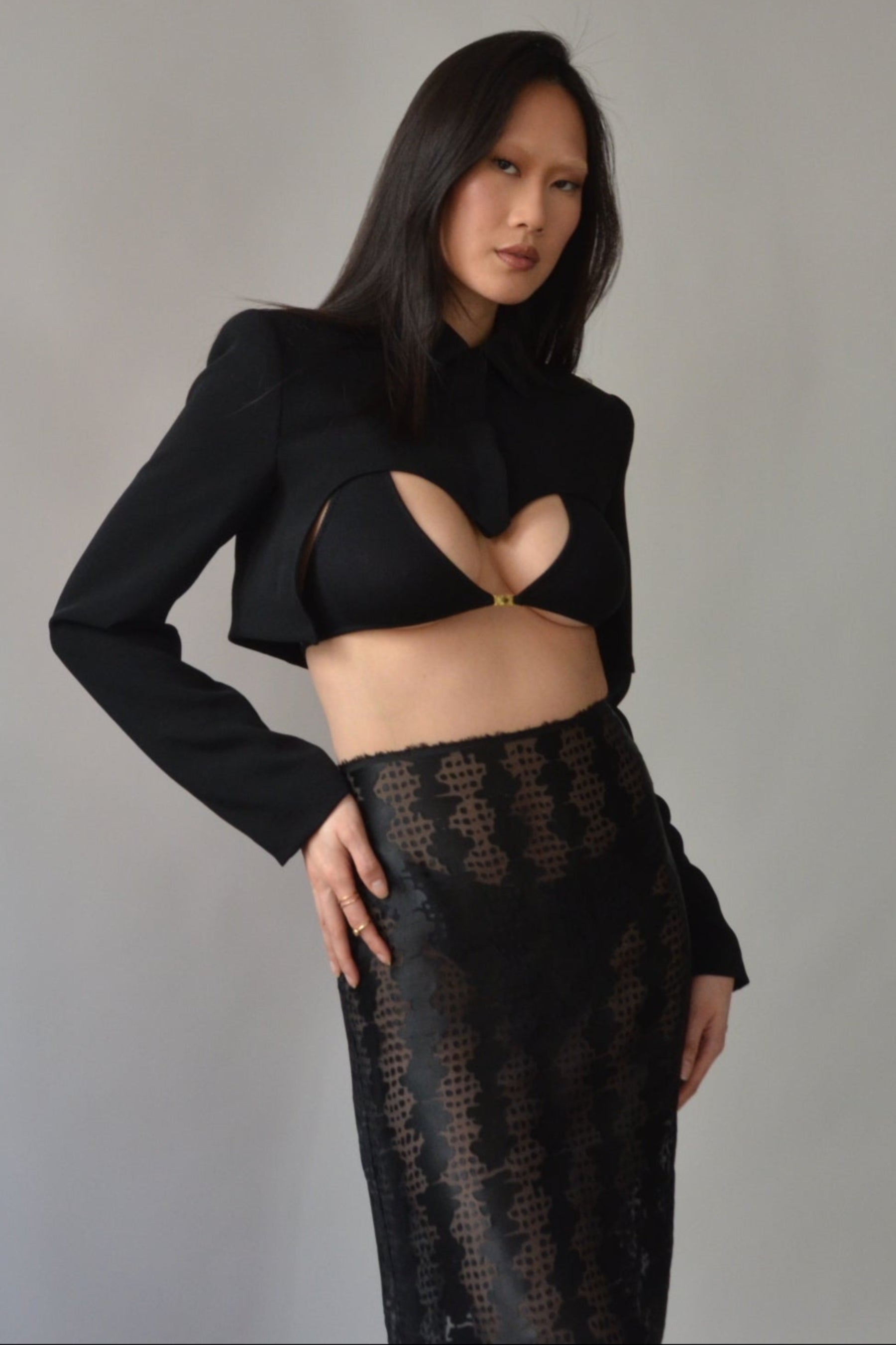 Silk Pencil Skirt
