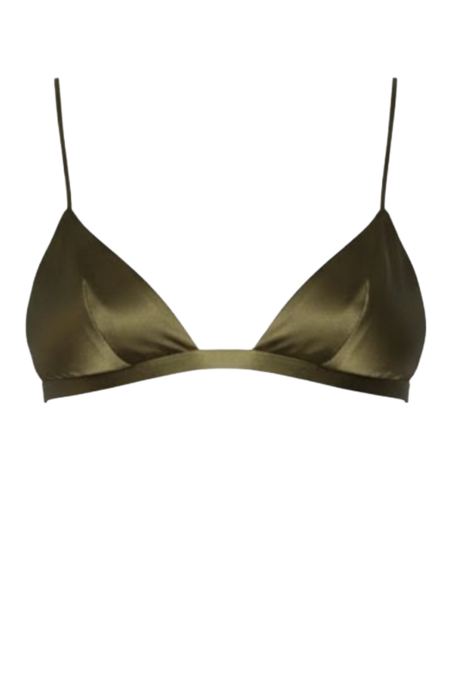 Green bikini set on a white background